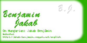 benjamin jakab business card