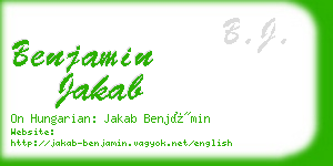 benjamin jakab business card